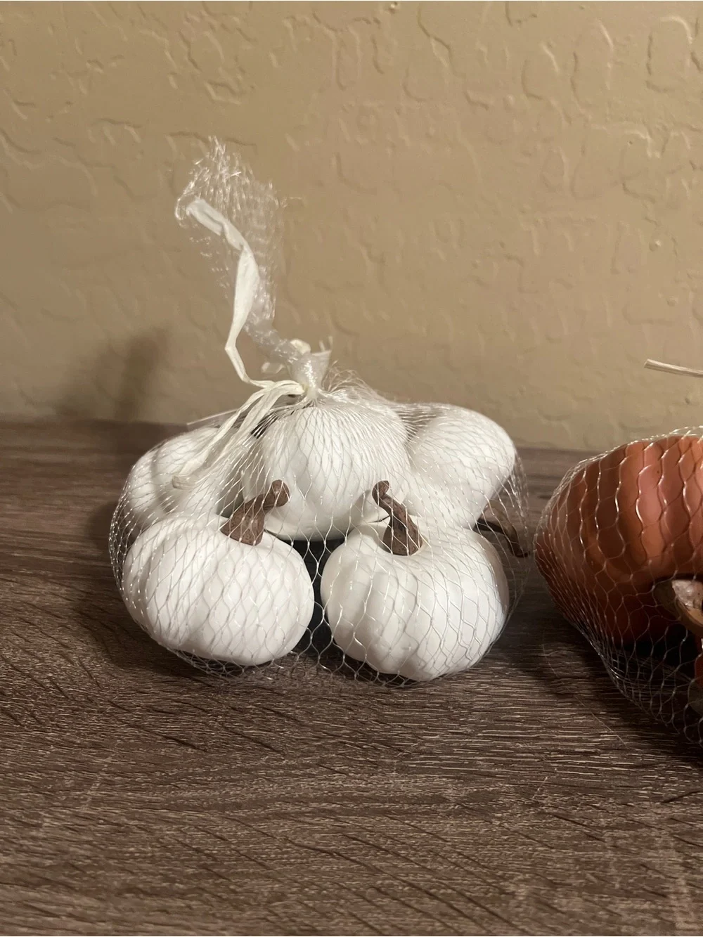 Target Bullseye Plastic Pumpkins Orange White Fall Autumn Decor NWT